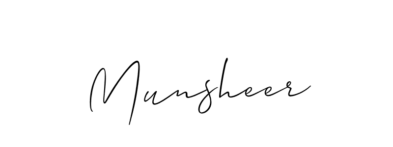 Make a beautiful signature design for name Munsheer. With this signature (Allison_Script) style, you can create a handwritten signature for free. Munsheer signature style 2 images and pictures png