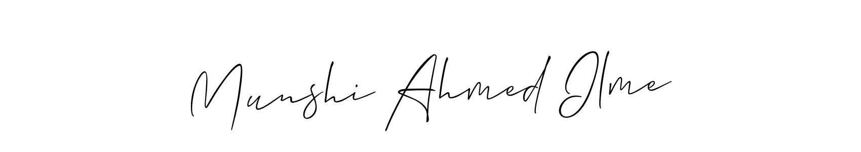 You can use this online signature creator to create a handwritten signature for the name Munshi Ahmed Ilme. This is the best online autograph maker. Munshi Ahmed Ilme signature style 2 images and pictures png