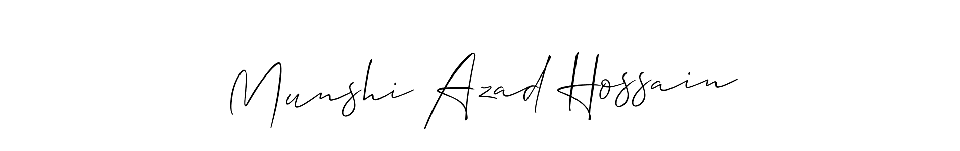 How to make Munshi Azad Hossain signature? Allison_Script is a professional autograph style. Create handwritten signature for Munshi Azad Hossain name. Munshi Azad Hossain signature style 2 images and pictures png