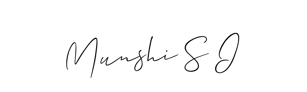 Create a beautiful signature design for name Munshi S I. With this signature (Allison_Script) fonts, you can make a handwritten signature for free. Munshi S I signature style 2 images and pictures png