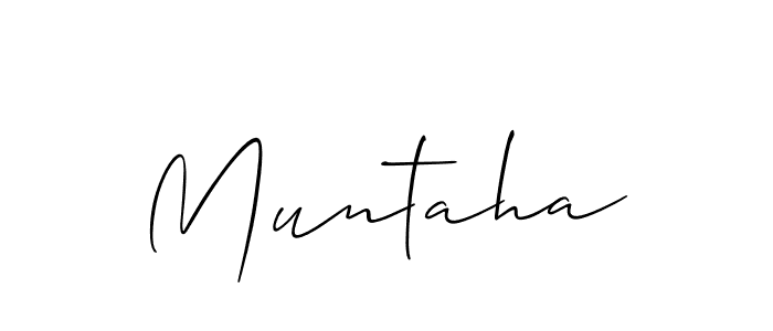 It looks lik you need a new signature style for name Muntaha. Design unique handwritten (Allison_Script) signature with our free signature maker in just a few clicks. Muntaha signature style 2 images and pictures png