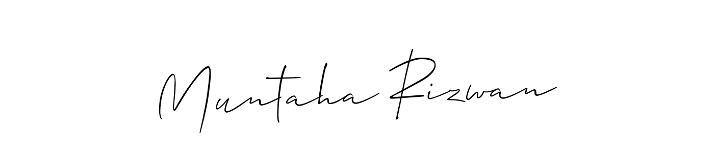 Make a beautiful signature design for name Muntaha Rizwan. With this signature (Allison_Script) style, you can create a handwritten signature for free. Muntaha Rizwan signature style 2 images and pictures png