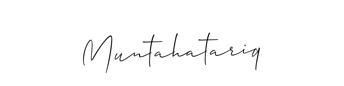 Also You can easily find your signature by using the search form. We will create Muntahatariq name handwritten signature images for you free of cost using Allison_Script sign style. Muntahatariq signature style 2 images and pictures png