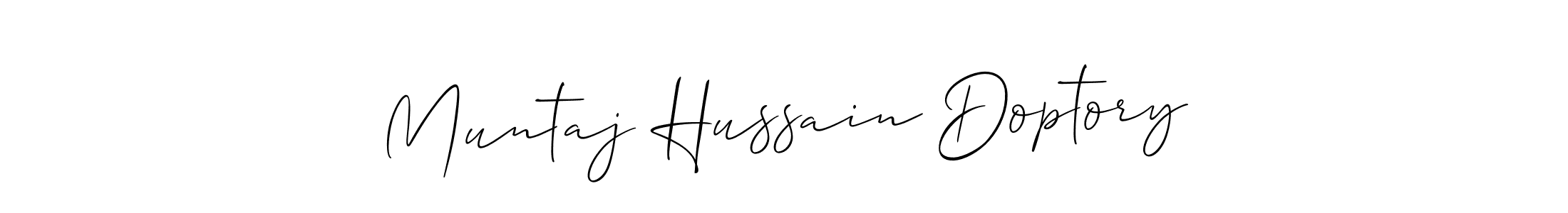 How to make Muntaj Hussain Doptory signature? Allison_Script is a professional autograph style. Create handwritten signature for Muntaj Hussain Doptory name. Muntaj Hussain Doptory signature style 2 images and pictures png