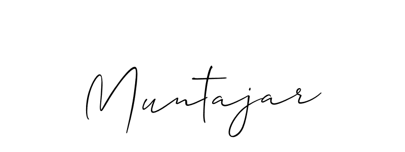 How to Draw Muntajar signature style? Allison_Script is a latest design signature styles for name Muntajar. Muntajar signature style 2 images and pictures png