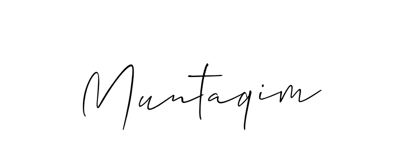 It looks lik you need a new signature style for name Muntaqim. Design unique handwritten (Allison_Script) signature with our free signature maker in just a few clicks. Muntaqim signature style 2 images and pictures png
