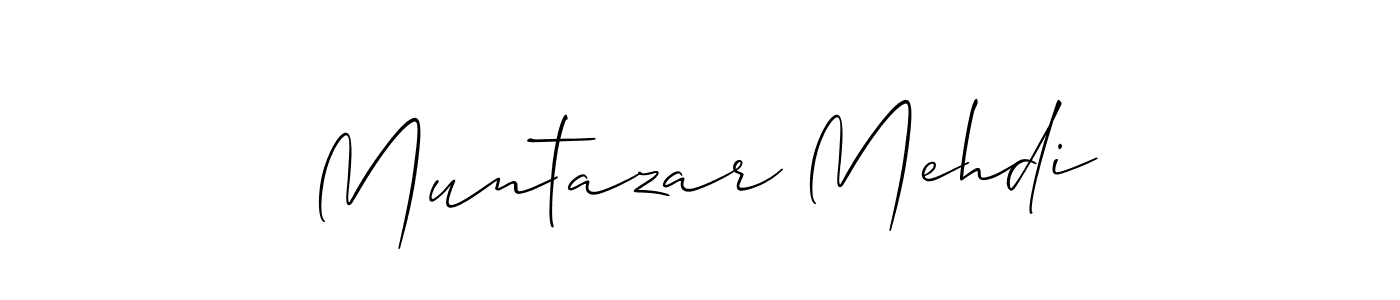 Design your own signature with our free online signature maker. With this signature software, you can create a handwritten (Allison_Script) signature for name Muntazar Mehdi. Muntazar Mehdi signature style 2 images and pictures png