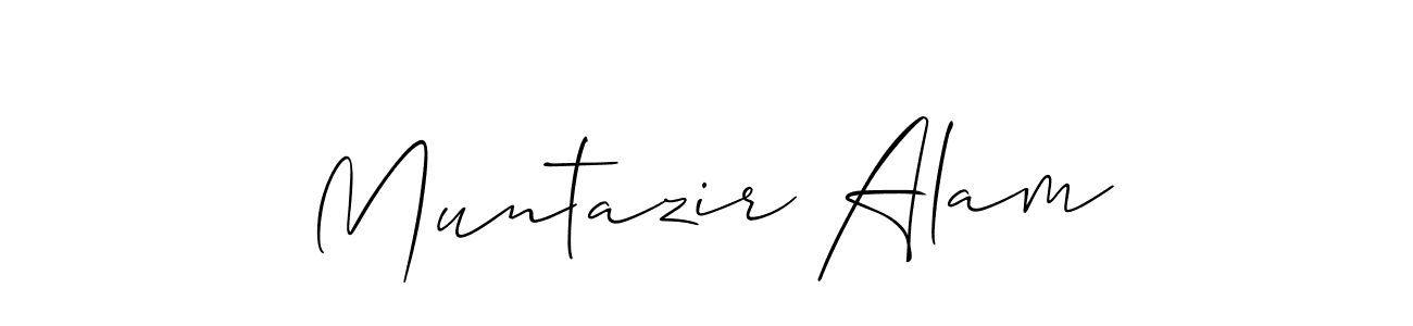 Use a signature maker to create a handwritten signature online. With this signature software, you can design (Allison_Script) your own signature for name Muntazir Alam. Muntazir Alam signature style 2 images and pictures png