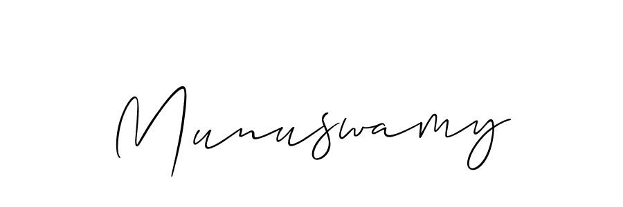 You should practise on your own different ways (Allison_Script) to write your name (Munuswamy) in signature. don't let someone else do it for you. Munuswamy signature style 2 images and pictures png