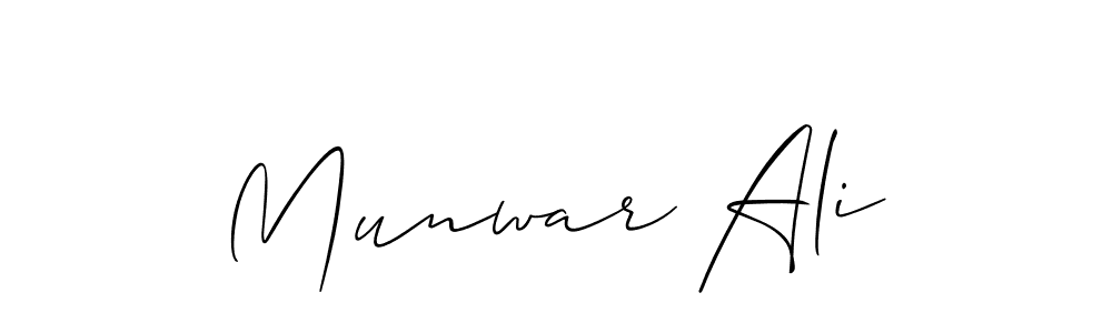 Create a beautiful signature design for name Munwar Ali. With this signature (Allison_Script) fonts, you can make a handwritten signature for free. Munwar Ali signature style 2 images and pictures png