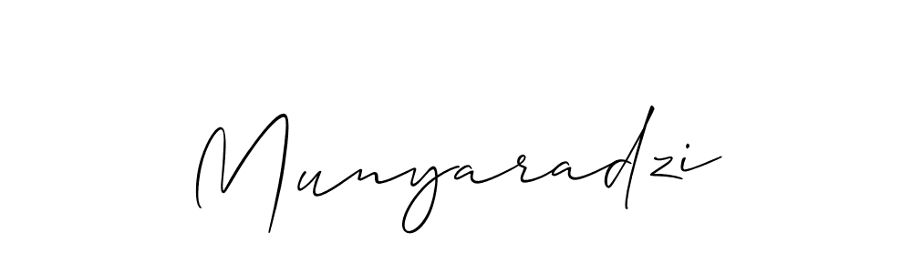 How to make Munyaradzi signature? Allison_Script is a professional autograph style. Create handwritten signature for Munyaradzi name. Munyaradzi signature style 2 images and pictures png