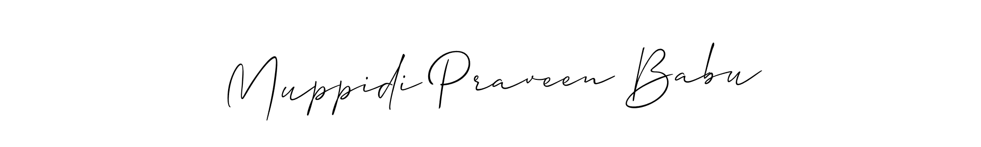 This is the best signature style for the Muppidi Praveen Babu name. Also you like these signature font (Allison_Script). Mix name signature. Muppidi Praveen Babu signature style 2 images and pictures png