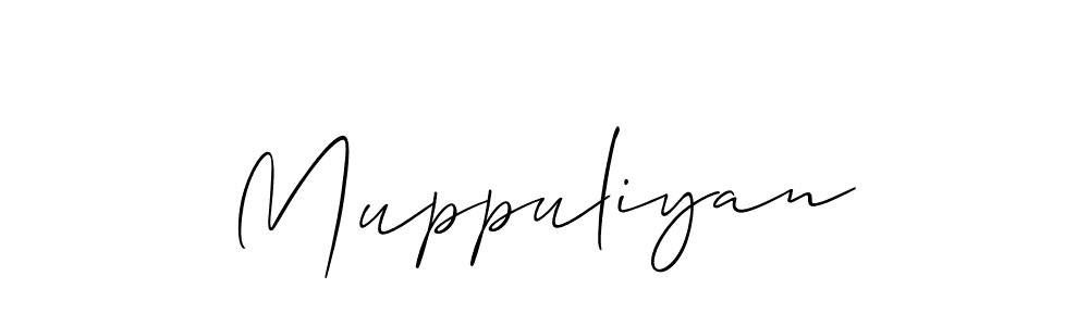 You can use this online signature creator to create a handwritten signature for the name Muppuliyan. This is the best online autograph maker. Muppuliyan signature style 2 images and pictures png