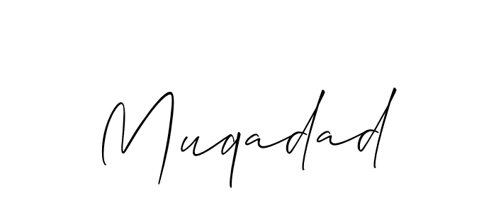 Make a beautiful signature design for name Muqadad. Use this online signature maker to create a handwritten signature for free. Muqadad signature style 2 images and pictures png