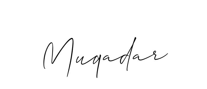 How to make Muqadar name signature. Use Allison_Script style for creating short signs online. This is the latest handwritten sign. Muqadar signature style 2 images and pictures png