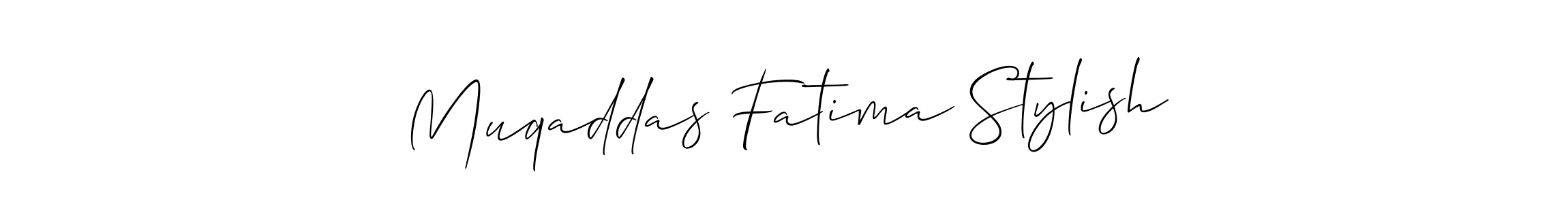 Once you've used our free online signature maker to create your best signature Allison_Script style, it's time to enjoy all of the benefits that Muqaddas Fatima Stylish name signing documents. Muqaddas Fatima Stylish signature style 2 images and pictures png