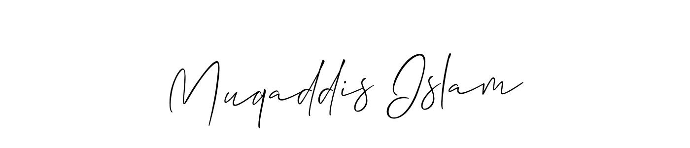 Make a short Muqaddis Islam signature style. Manage your documents anywhere anytime using Allison_Script. Create and add eSignatures, submit forms, share and send files easily. Muqaddis Islam signature style 2 images and pictures png