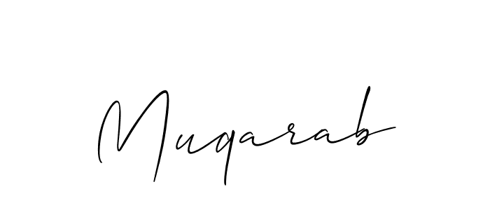 How to make Muqarab signature? Allison_Script is a professional autograph style. Create handwritten signature for Muqarab name. Muqarab signature style 2 images and pictures png