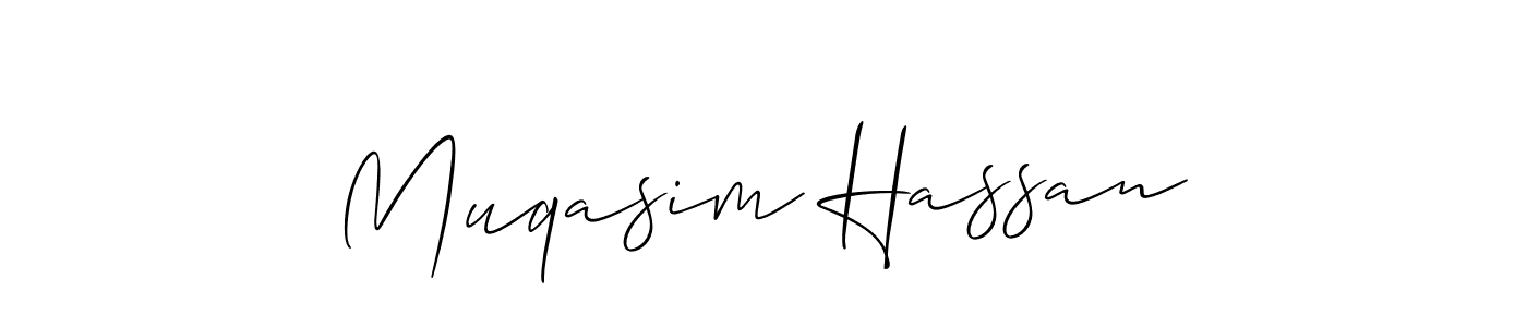 Make a beautiful signature design for name Muqasim Hassan. With this signature (Allison_Script) style, you can create a handwritten signature for free. Muqasim Hassan signature style 2 images and pictures png