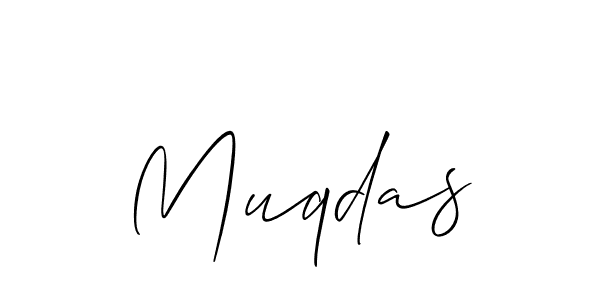 How to Draw Muqdas signature style? Allison_Script is a latest design signature styles for name Muqdas. Muqdas signature style 2 images and pictures png