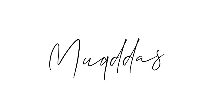 You should practise on your own different ways (Allison_Script) to write your name (Muqddas) in signature. don't let someone else do it for you. Muqddas signature style 2 images and pictures png