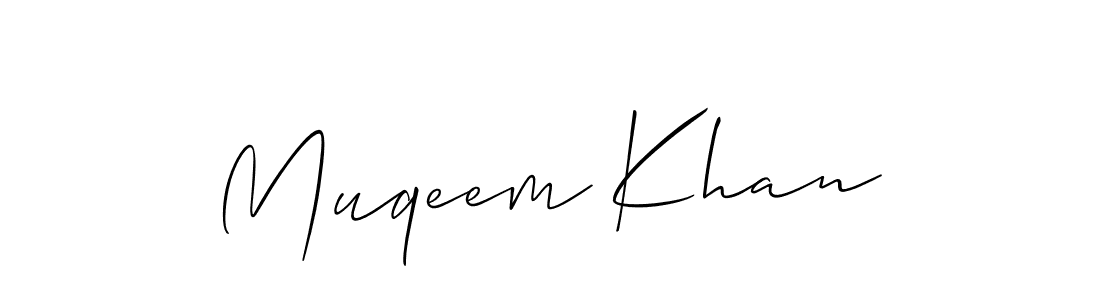 How to Draw Muqeem Khan signature style? Allison_Script is a latest design signature styles for name Muqeem Khan. Muqeem Khan signature style 2 images and pictures png