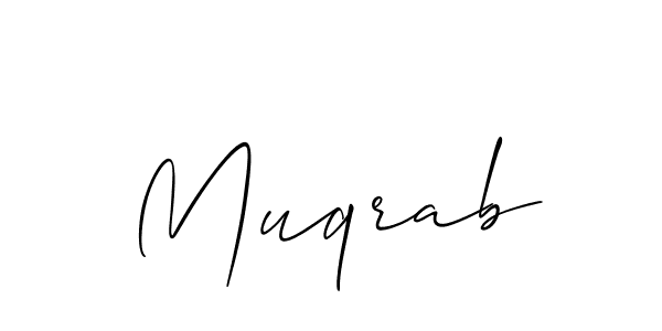 Best and Professional Signature Style for Muqrab. Allison_Script Best Signature Style Collection. Muqrab signature style 2 images and pictures png