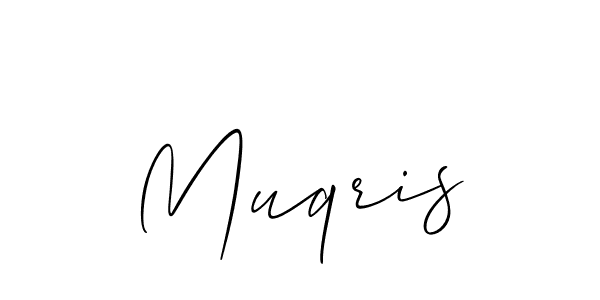 How to make Muqris signature? Allison_Script is a professional autograph style. Create handwritten signature for Muqris name. Muqris signature style 2 images and pictures png