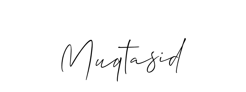 Muqtasid stylish signature style. Best Handwritten Sign (Allison_Script) for my name. Handwritten Signature Collection Ideas for my name Muqtasid. Muqtasid signature style 2 images and pictures png