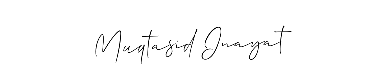 if you are searching for the best signature style for your name Muqtasid Inayat. so please give up your signature search. here we have designed multiple signature styles  using Allison_Script. Muqtasid Inayat signature style 2 images and pictures png