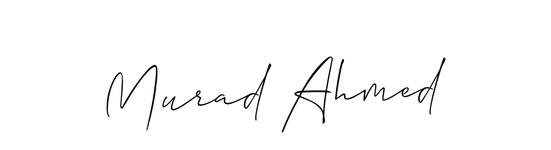 Make a beautiful signature design for name Murad Ahmed. With this signature (Allison_Script) style, you can create a handwritten signature for free. Murad Ahmed signature style 2 images and pictures png