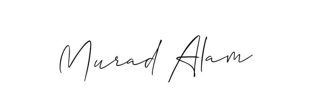 Use a signature maker to create a handwritten signature online. With this signature software, you can design (Allison_Script) your own signature for name Murad Alam. Murad Alam signature style 2 images and pictures png