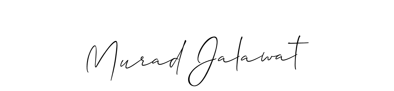 Create a beautiful signature design for name Murad Jalawat. With this signature (Allison_Script) fonts, you can make a handwritten signature for free. Murad Jalawat signature style 2 images and pictures png