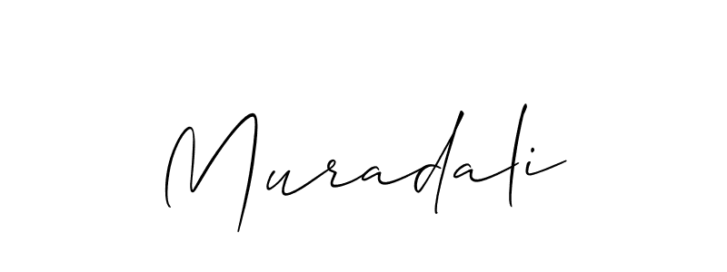 The best way (Allison_Script) to make a short signature is to pick only two or three words in your name. The name Muradali include a total of six letters. For converting this name. Muradali signature style 2 images and pictures png