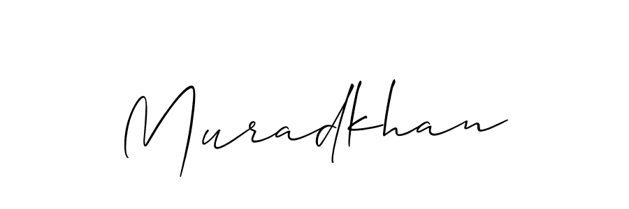 Design your own signature with our free online signature maker. With this signature software, you can create a handwritten (Allison_Script) signature for name Muradkhan. Muradkhan signature style 2 images and pictures png