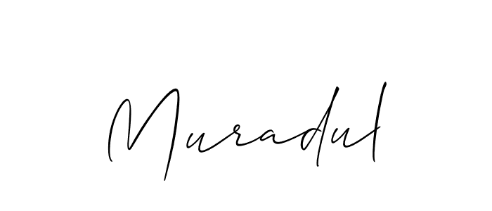 How to make Muradul signature? Allison_Script is a professional autograph style. Create handwritten signature for Muradul name. Muradul signature style 2 images and pictures png