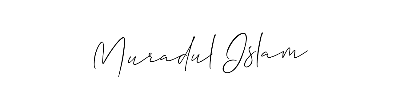 How to make Muradul Islam name signature. Use Allison_Script style for creating short signs online. This is the latest handwritten sign. Muradul Islam signature style 2 images and pictures png