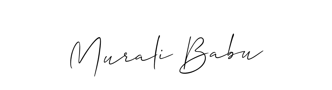 Also we have Murali Babu name is the best signature style. Create professional handwritten signature collection using Allison_Script autograph style. Murali Babu signature style 2 images and pictures png