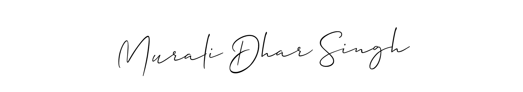 How to make Murali Dhar Singh name signature. Use Allison_Script style for creating short signs online. This is the latest handwritten sign. Murali Dhar Singh signature style 2 images and pictures png