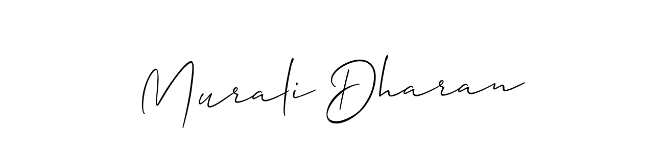 Similarly Allison_Script is the best handwritten signature design. Signature creator online .You can use it as an online autograph creator for name Murali Dharan. Murali Dharan signature style 2 images and pictures png