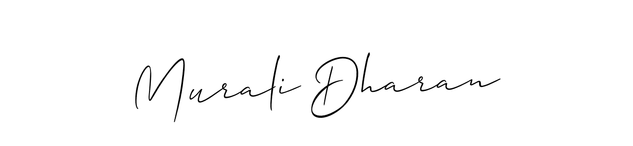 Create a beautiful signature design for name Murali Dharan. With this signature (Allison_Script) fonts, you can make a handwritten signature for free. Murali Dharan signature style 2 images and pictures png