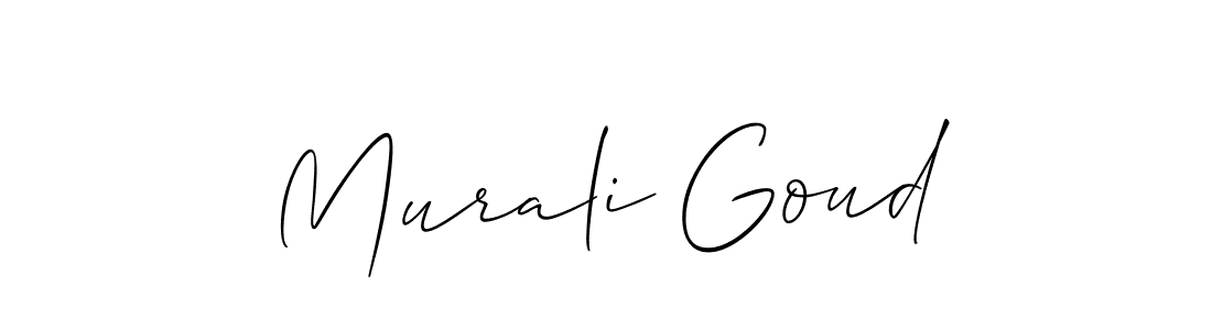 Similarly Allison_Script is the best handwritten signature design. Signature creator online .You can use it as an online autograph creator for name Murali Goud. Murali Goud signature style 2 images and pictures png