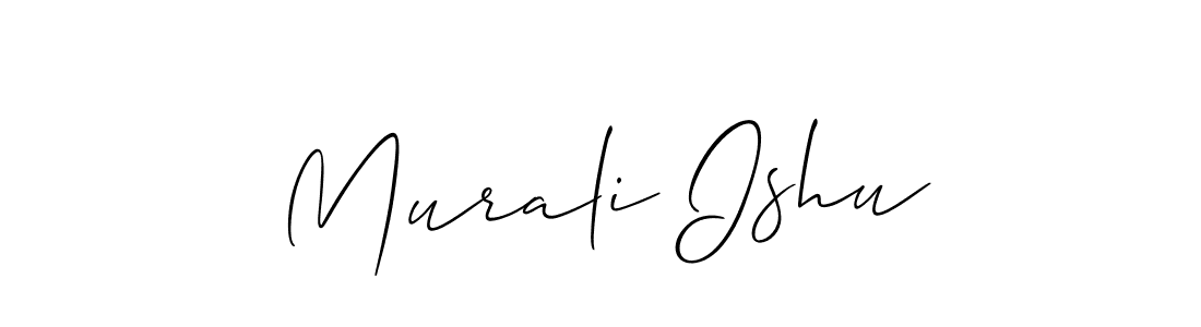How to Draw Murali Ishu signature style? Allison_Script is a latest design signature styles for name Murali Ishu. Murali Ishu signature style 2 images and pictures png