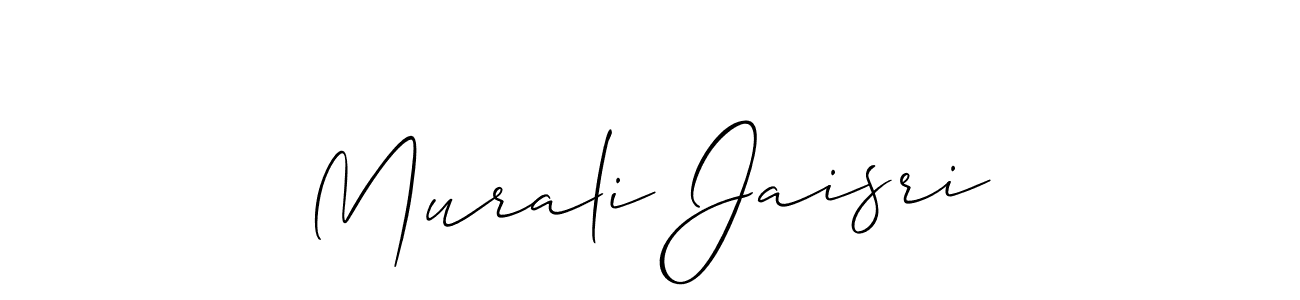 Use a signature maker to create a handwritten signature online. With this signature software, you can design (Allison_Script) your own signature for name Murali Jaisri. Murali Jaisri signature style 2 images and pictures png