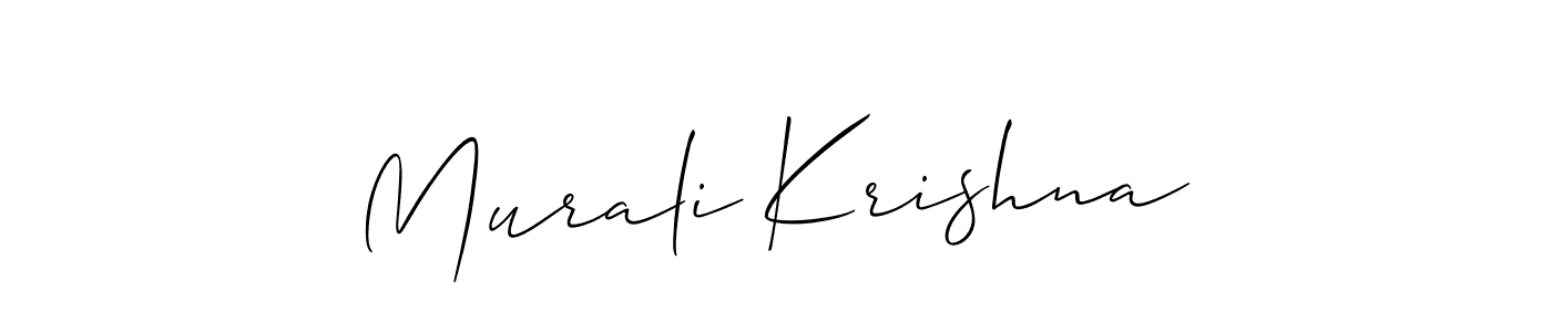 Make a beautiful signature design for name Murali Krishna. With this signature (Allison_Script) style, you can create a handwritten signature for free. Murali Krishna signature style 2 images and pictures png