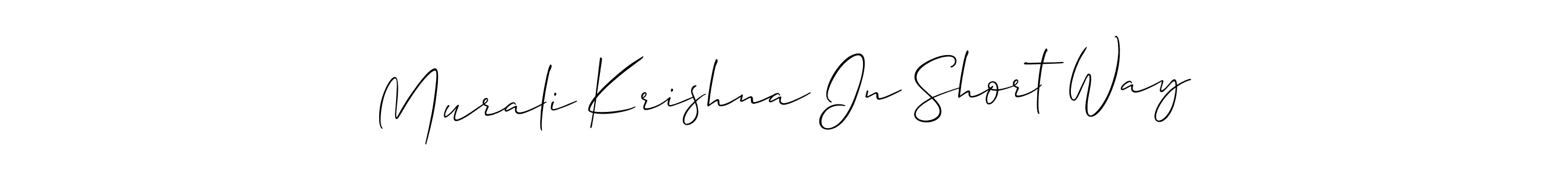 Similarly Allison_Script is the best handwritten signature design. Signature creator online .You can use it as an online autograph creator for name Murali Krishna In Short Way. Murali Krishna In Short Way signature style 2 images and pictures png