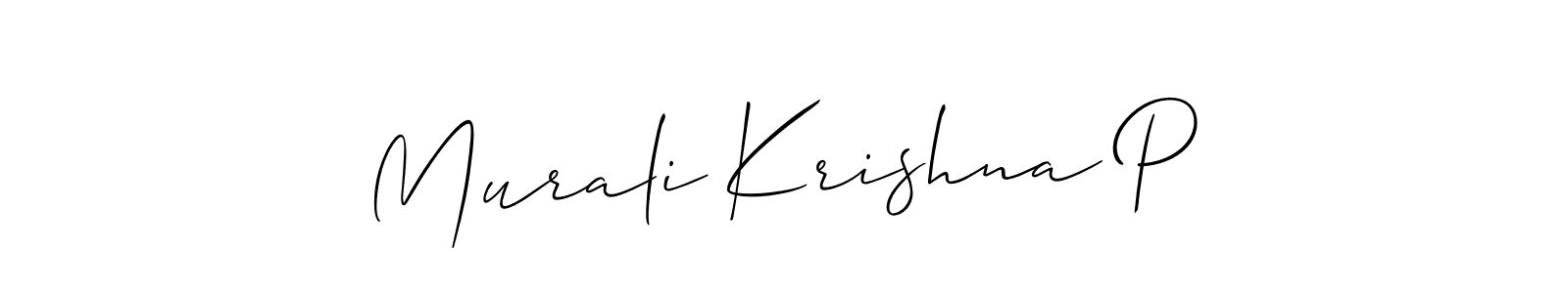 How to make Murali Krishna P signature? Allison_Script is a professional autograph style. Create handwritten signature for Murali Krishna P name. Murali Krishna P signature style 2 images and pictures png