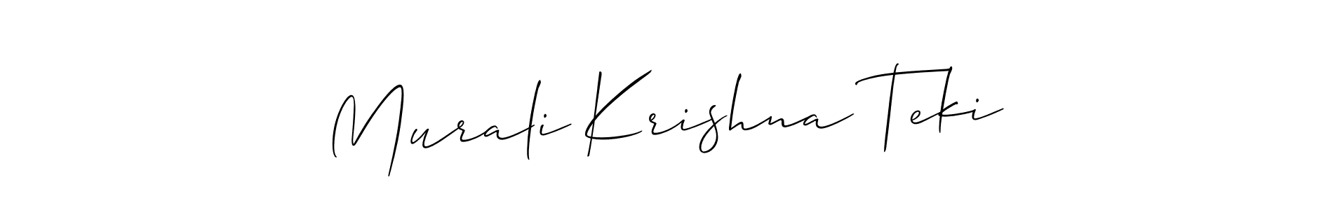 Murali Krishna Teki stylish signature style. Best Handwritten Sign (Allison_Script) for my name. Handwritten Signature Collection Ideas for my name Murali Krishna Teki. Murali Krishna Teki signature style 2 images and pictures png