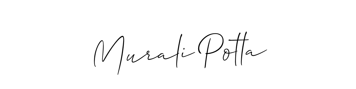 How to make Murali Potla signature? Allison_Script is a professional autograph style. Create handwritten signature for Murali Potla name. Murali Potla signature style 2 images and pictures png