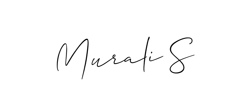 Create a beautiful signature design for name Murali S. With this signature (Allison_Script) fonts, you can make a handwritten signature for free. Murali S signature style 2 images and pictures png